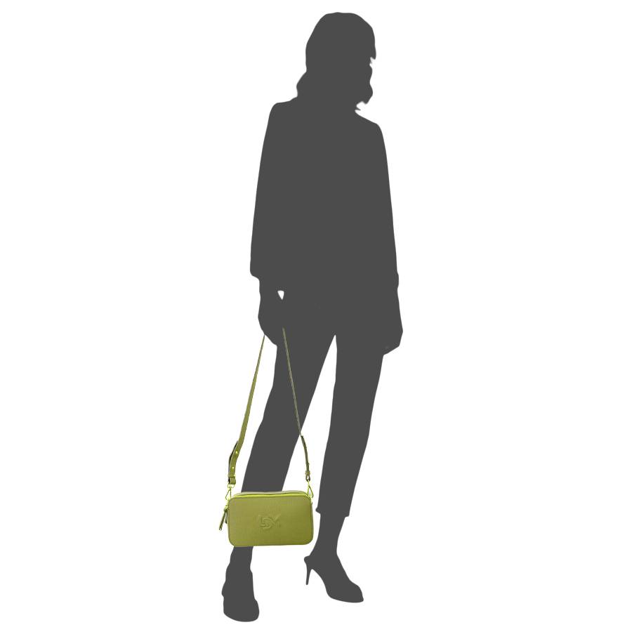 Laura Di Maggio LOIS – Saponetta in pelle dollaro stampata lime Saldi Di Fabbrica