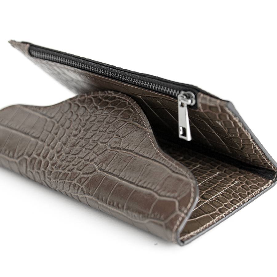 Laura Di Maggio KOBRA – portafoglio in pelle stampa cocco taupe Shopping Online