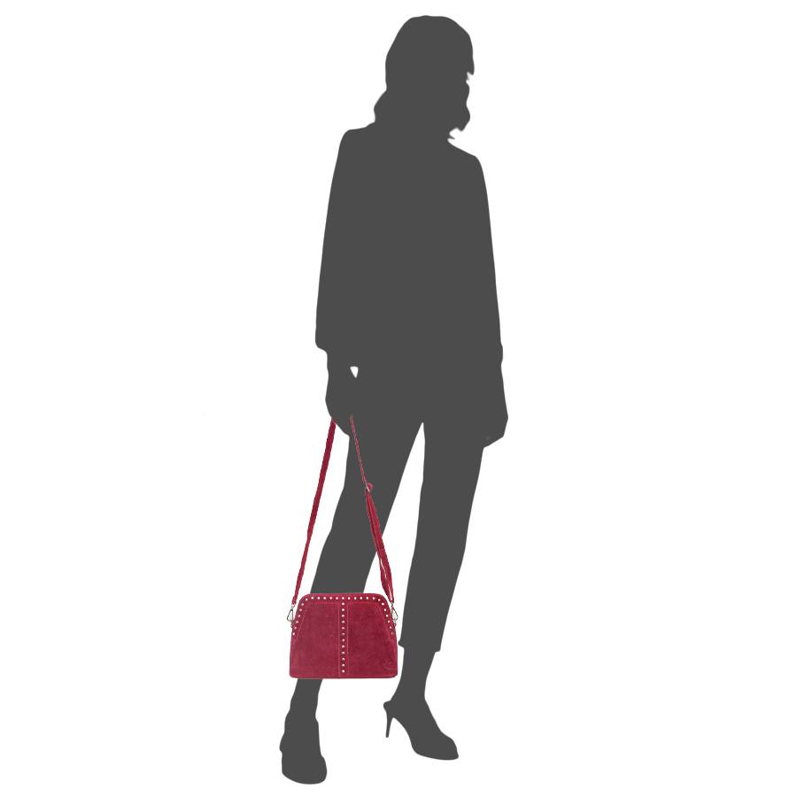 Laura Di Maggio DOROTEA – Borsa in Pelle da Sera – Camoscio Bordeaux Saldi