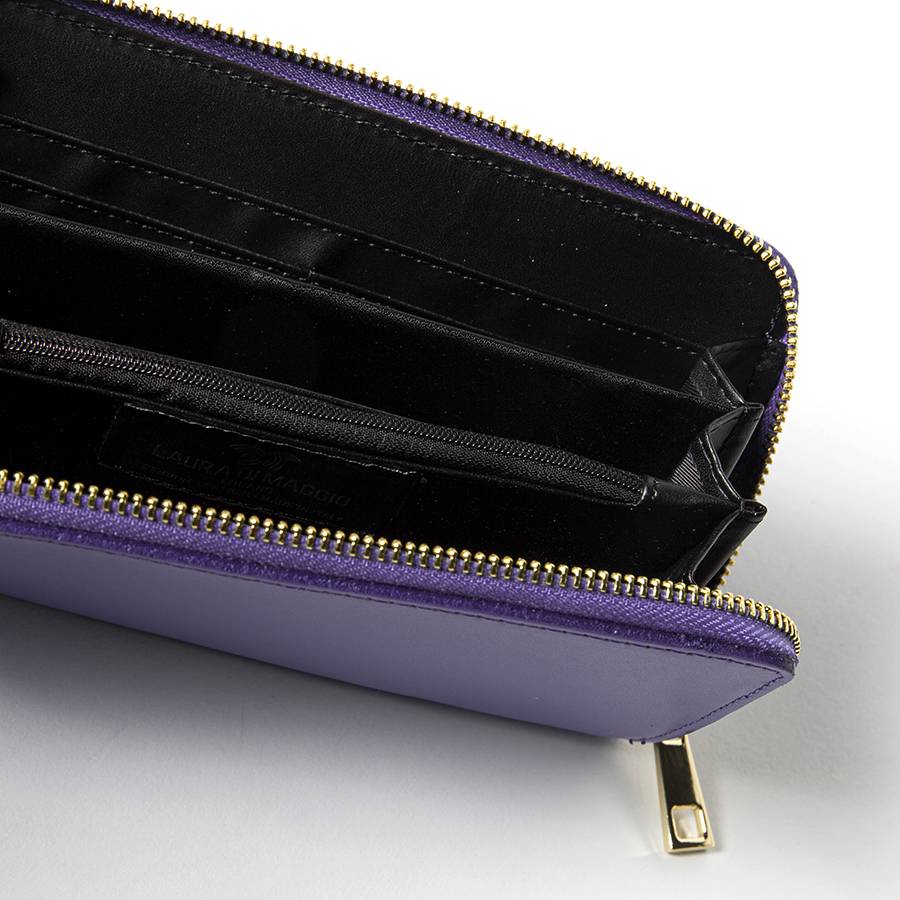 Laura Di Maggio ELEGANT – portafoglio in pelle elegant viola Nuova