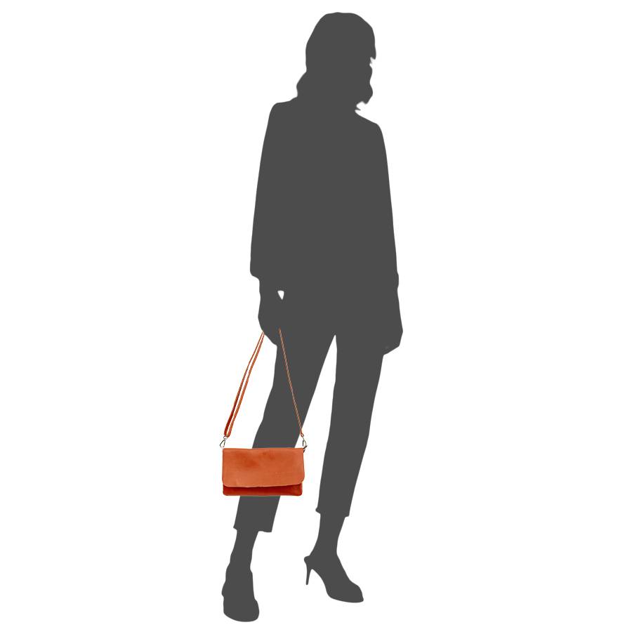 Laura Di Maggio CLAIRE – pochette sottile arancio in pelle dollaro Offerte