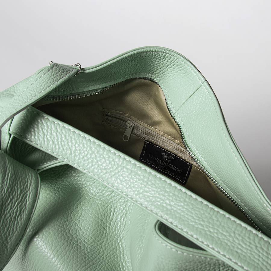 Laura Di Maggio VENICE – Zaino/borsa in pelle dollaro menta Vendite Flash