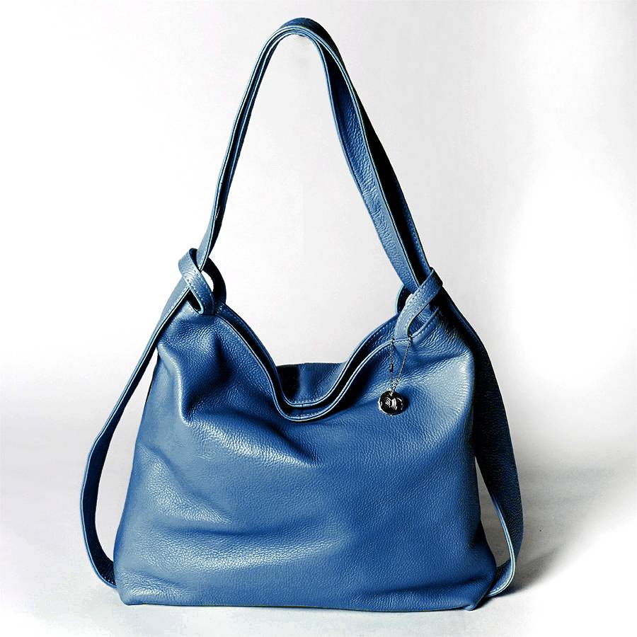 Laura Di Maggio VENICE – Zaino/borsa in pelle dollaro blu jeans Negozio