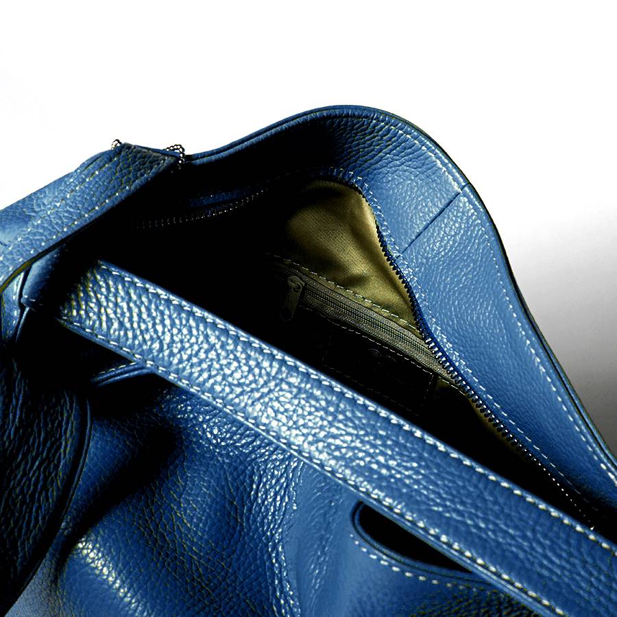Laura Di Maggio VENICE – Zaino/borsa in pelle dollaro blu jeans Negozio