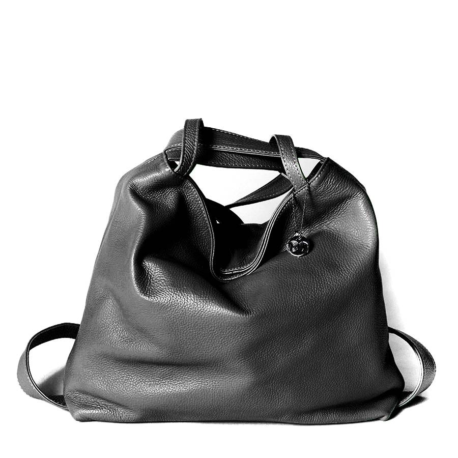 Laura Di Maggio VENICE – Zaino/borsa in pelle dollaro nero In Saldo