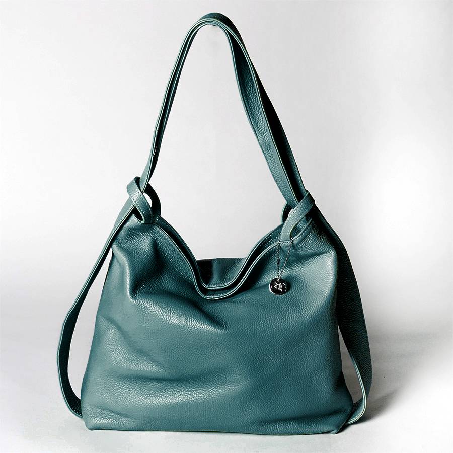 Laura Di Maggio VENICE – Zaino/borsa in pelle dollaro petrolio Moda