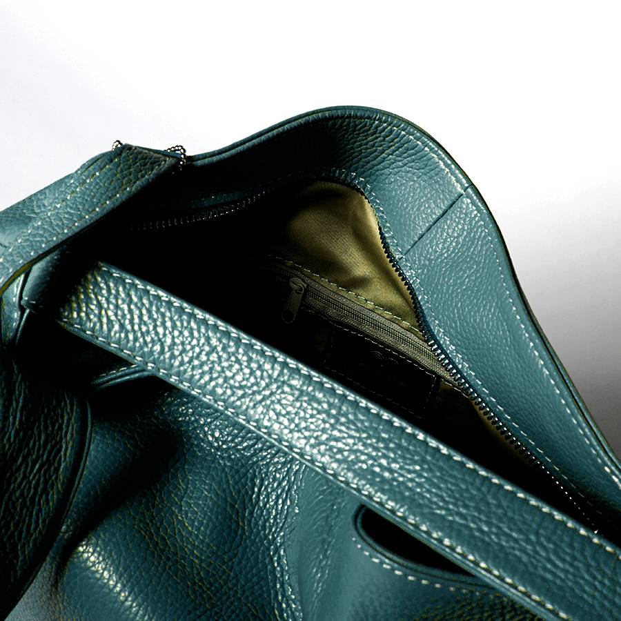 Laura Di Maggio VENICE – Zaino/borsa in pelle dollaro petrolio Moda