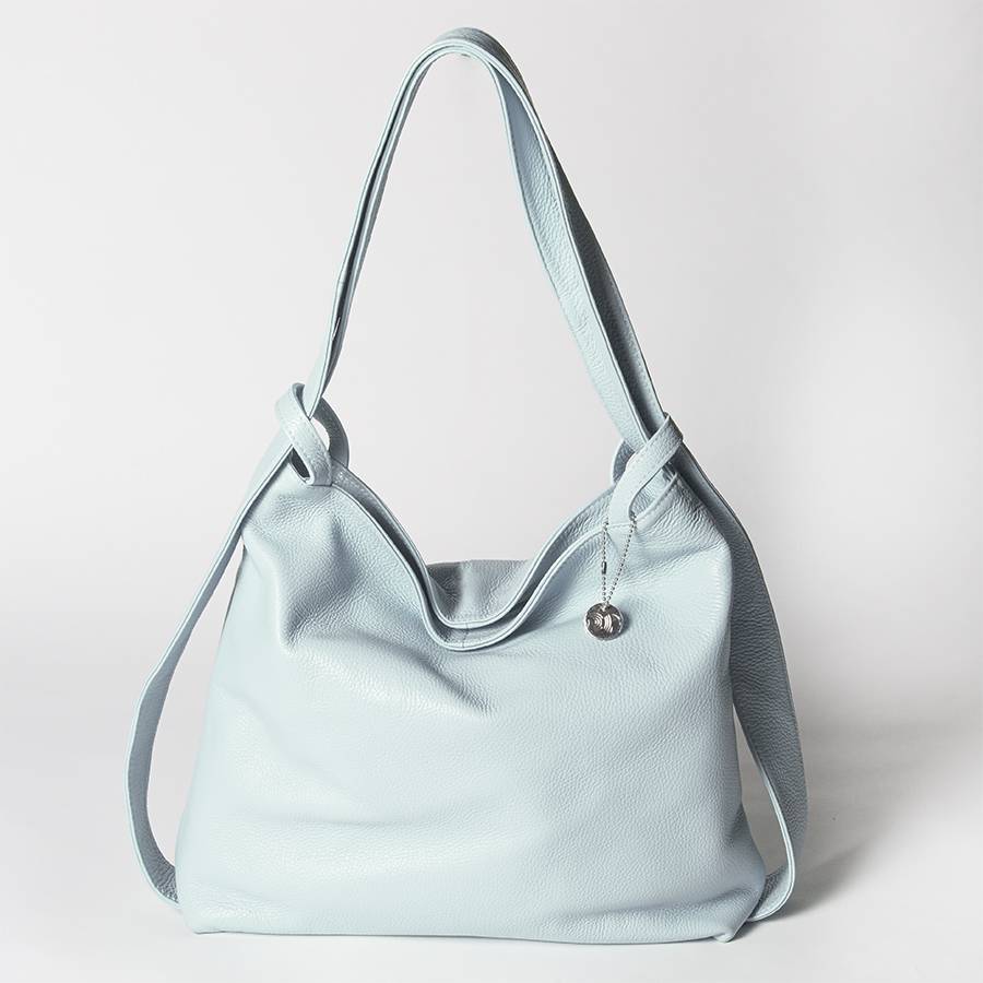 Laura Di Maggio VENICE – Zaino/borsa in pelle dollaro azzurro 2025