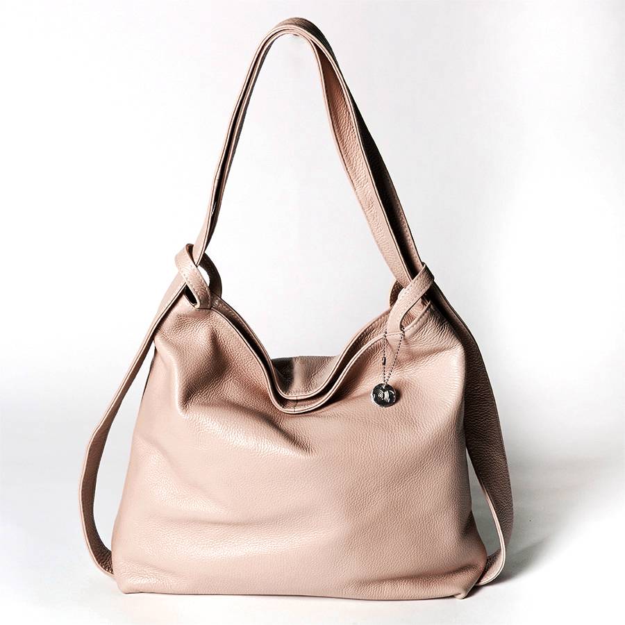 Laura Di Maggio VENICE – Zaino/borsa in pelle dollaro rosa Italy