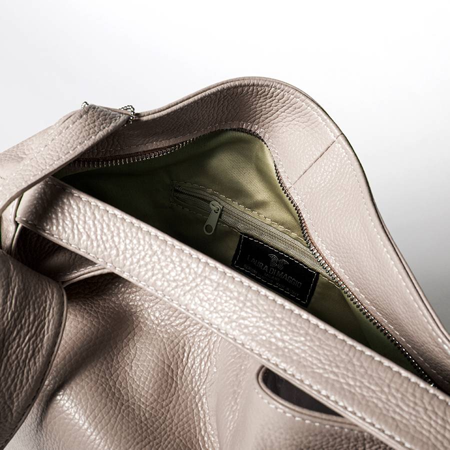 Laura Di Maggio VENICE – Zaino/borsa in pelle dollaro rosa Italy
