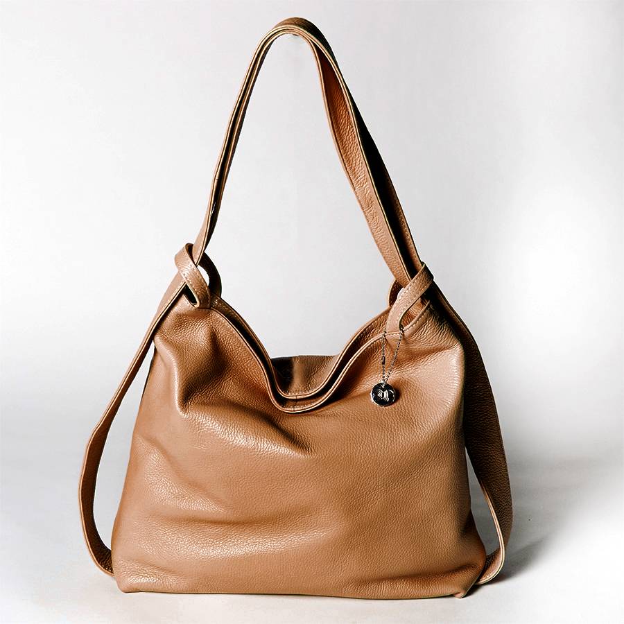 Laura Di Maggio VENICE – Zaino/borsa in pelle dollaro cuoio Italia