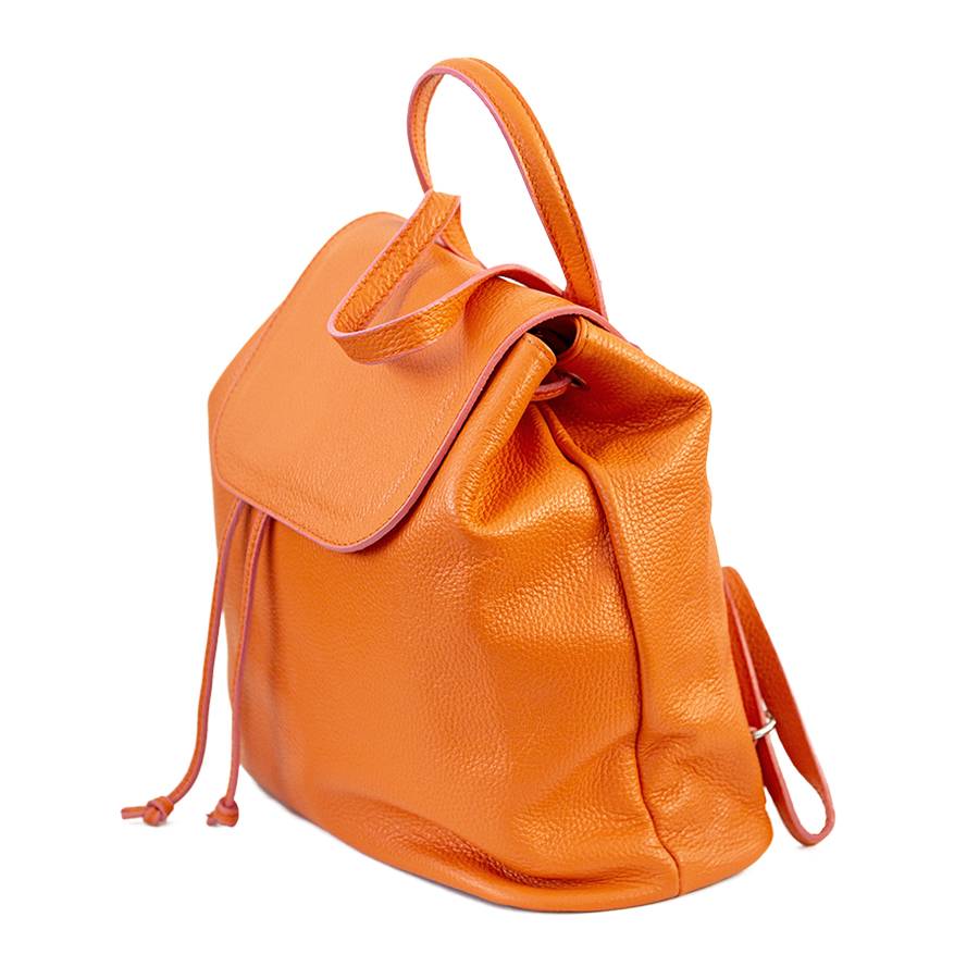 Laura Di Maggio LEIDA – Zaino in pelle dollaro arancio Spedizione Gratuita