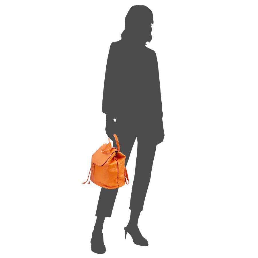 Laura Di Maggio LEIDA – Zaino in pelle dollaro arancio Spedizione Gratuita