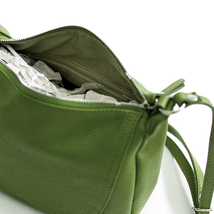 Laura Di Maggio FABIA – Sacca a tracolla in pelle verde Qualità Garantita