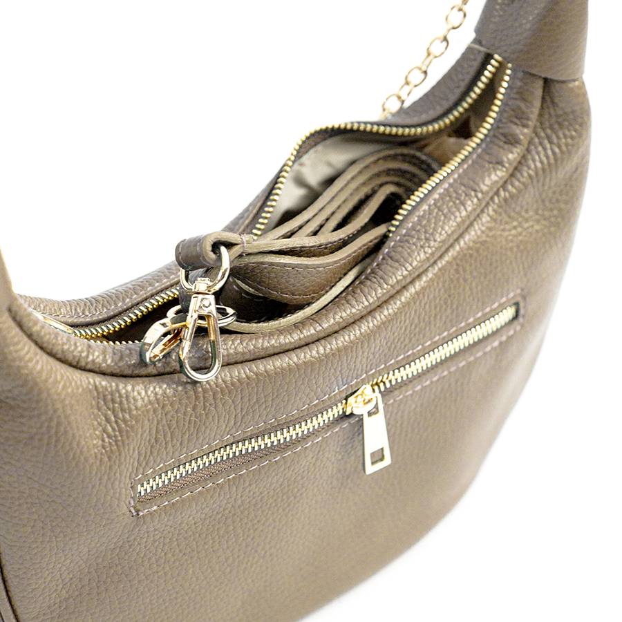 Laura Di Maggio MOON – Borsa a spalla in pelle taupe Online