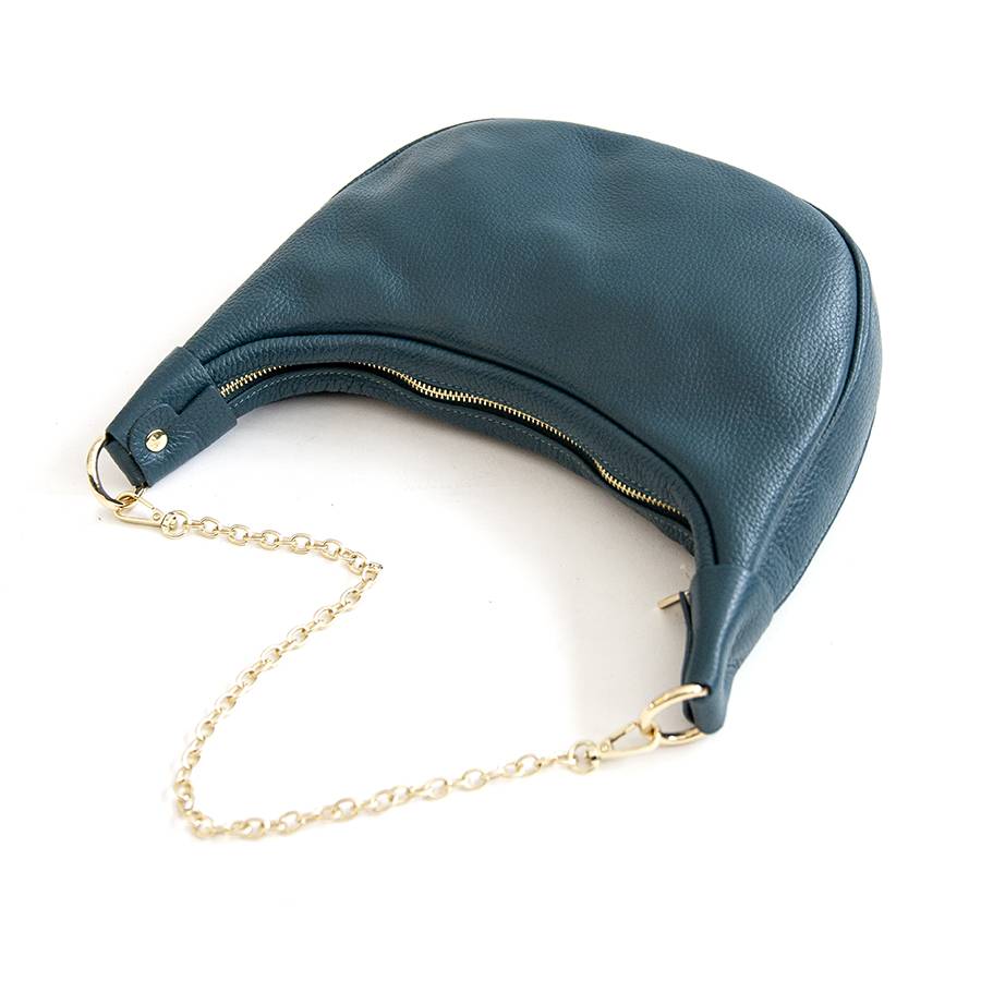 Laura Di Maggio MOON – Borsa a spalla in pelle petrolio Saldi