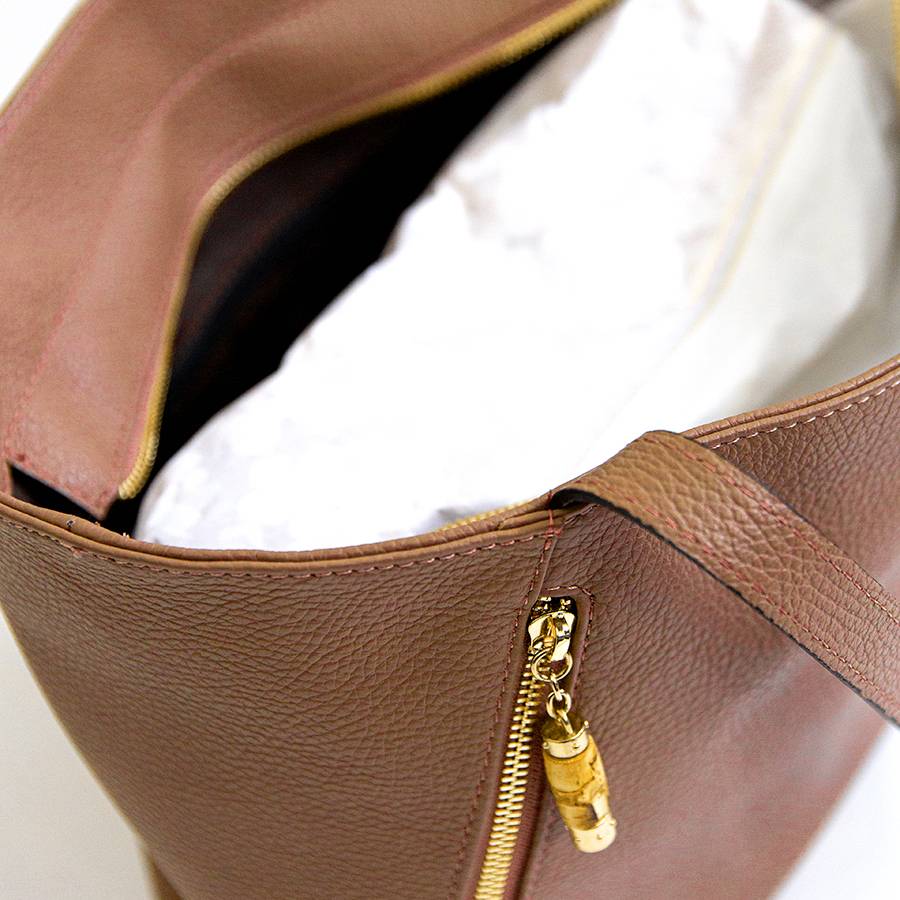 Laura Di Maggio BAMBU’ SHOPPER – Borsa in pelle cuoio Hotsell