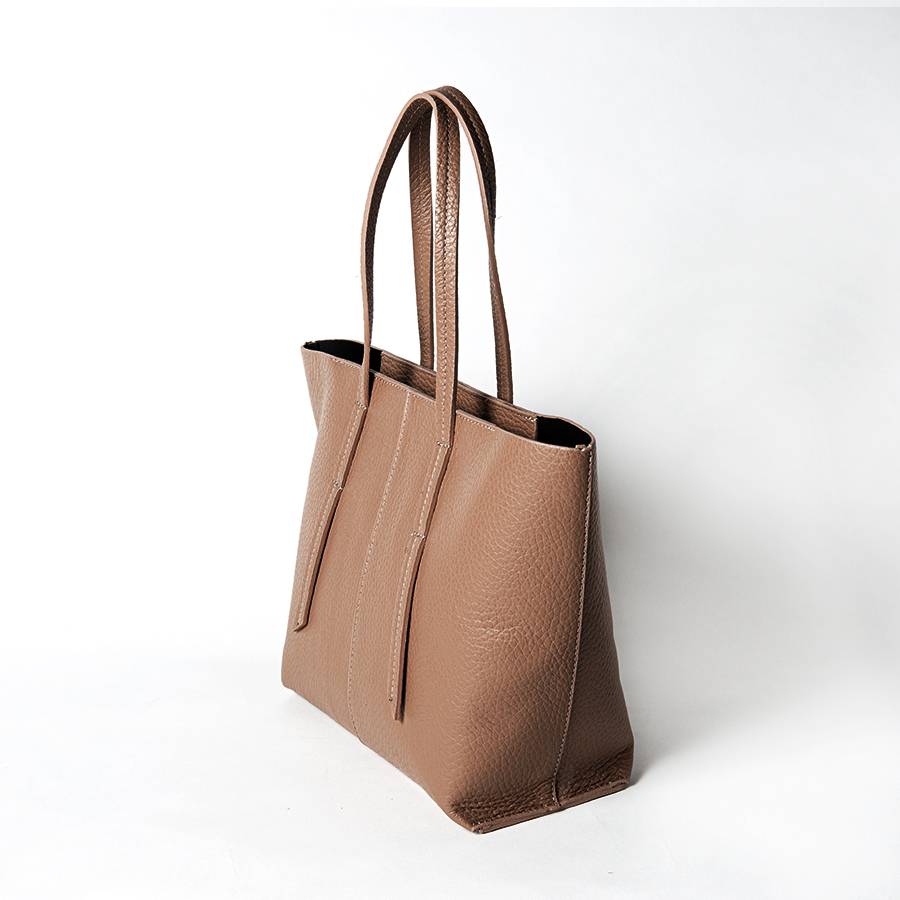 Laura Di Maggio MARGÒ Small – Shopper in pelle dollaro color bruciato Nuova