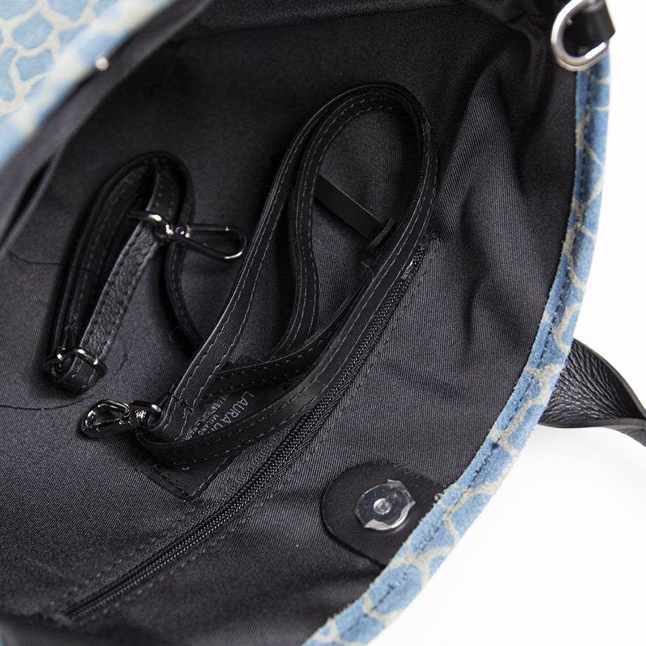 Laura Di Maggio JENNY – Borsa in camoscio stampa giraffa avio Qualità Garantita
