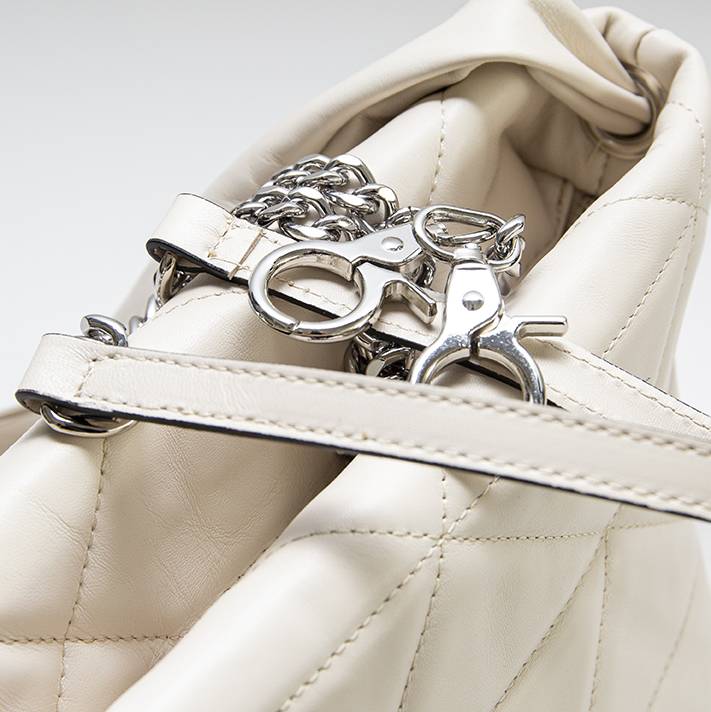 Laura Di Maggio RITA – borsa in pelle soft trapuntato latte Acquista Ora