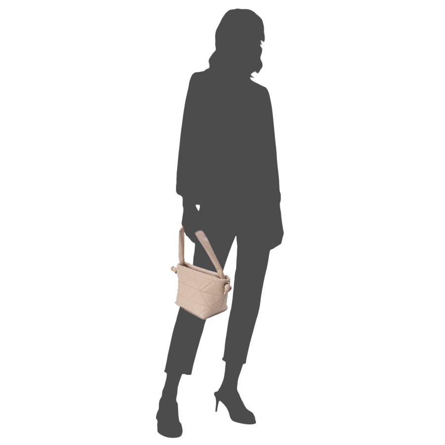 Laura Di Maggio RITA – borsa in pelle soft trapuntato cipria Consegna Veloce