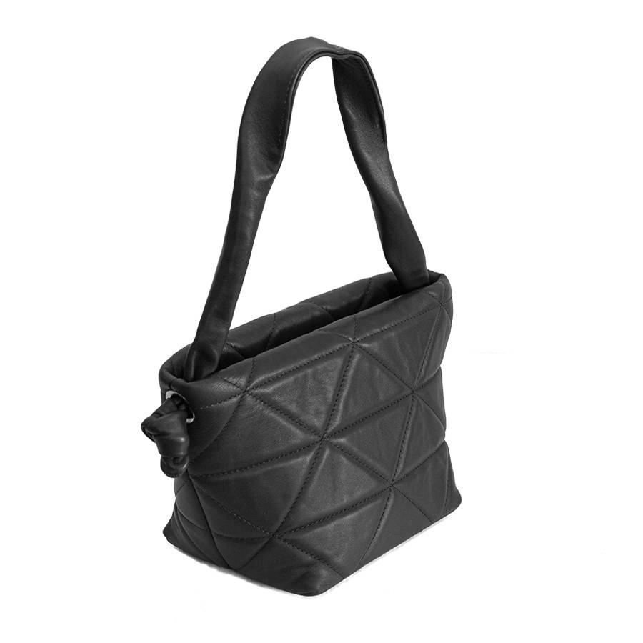 Laura Di Maggio RITA – borsa in pelle soft trapuntato nero Promozione Limitata