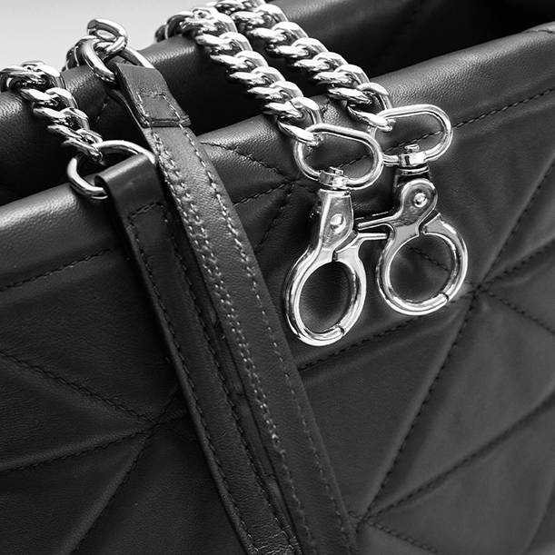Laura Di Maggio RITA – borsa in pelle soft trapuntato nero Promozione Limitata