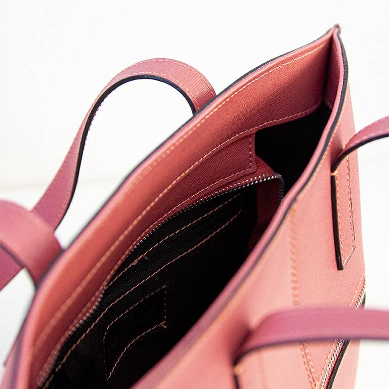 Laura Di Maggio SIMONA – Shopper in pelle saffiano rosa Fino Al -60%