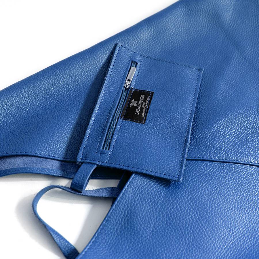 Laura Di Maggio LINA – Maxi sacca in pelle blu Sconto