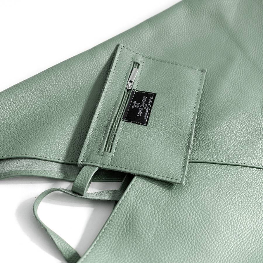 Laura Di Maggio LINA – Maxi sacca in pelle menta Economico