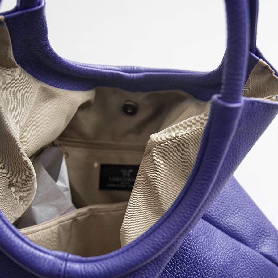 Laura Di Maggio INDIA – Maxi borsa con manico tondo in pelle glicine Offerte