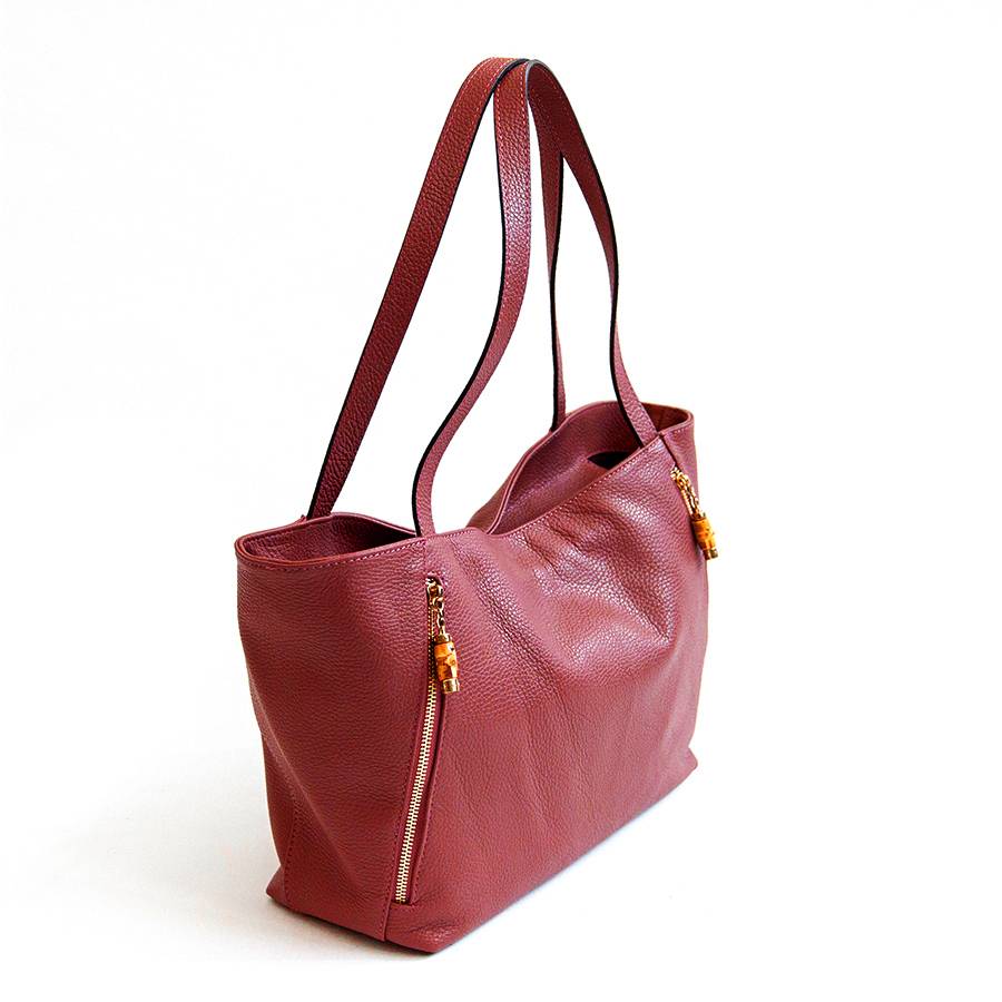 Laura Di Maggio BAMBU’ SHOPPER – Borsa in pelle rossa Hotsell