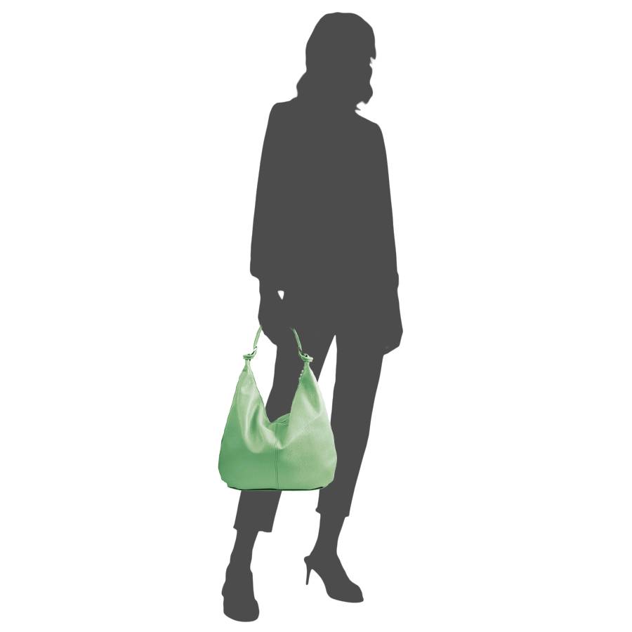 Laura Di Maggio ASIA – Maxi sacca in pelle dollaro verde Vendita Calda