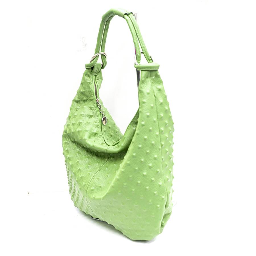 Laura Di Maggio ASIA – hobo bag in pelle stampa chiodo verde mela Vendita Economica