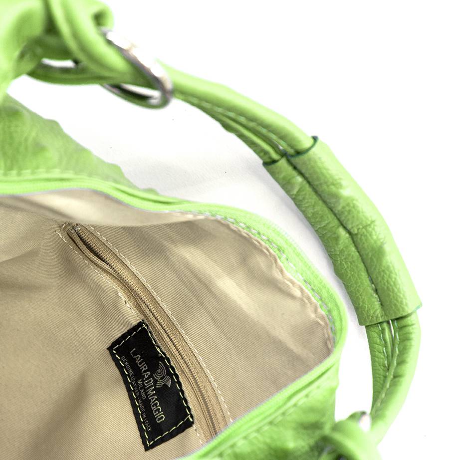 Laura Di Maggio ASIA – hobo bag in pelle stampa chiodo verde mela Vendita Economica