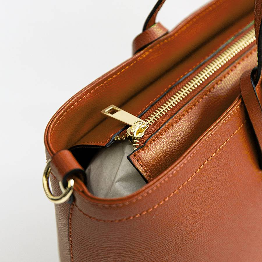 Laura Di Maggio NIKITA – Shopping in pelle saffiano mattone Vendite Flash