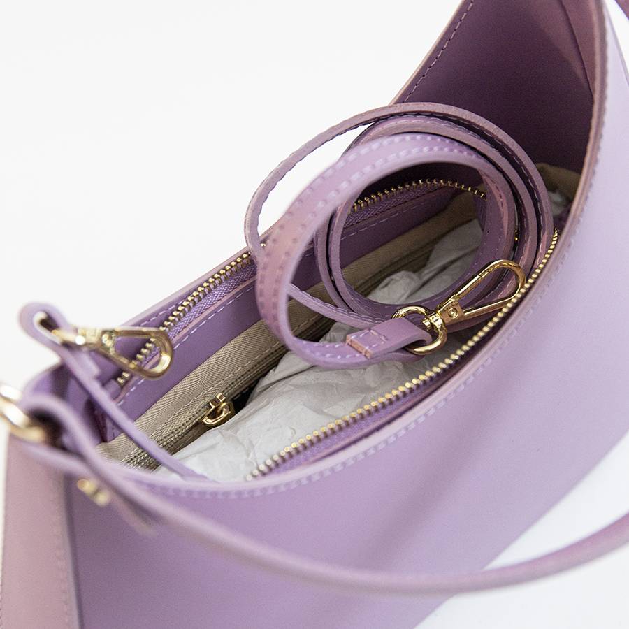 Laura Di Maggio EDI – borsa Hobo in pelle elegant malva Qualità