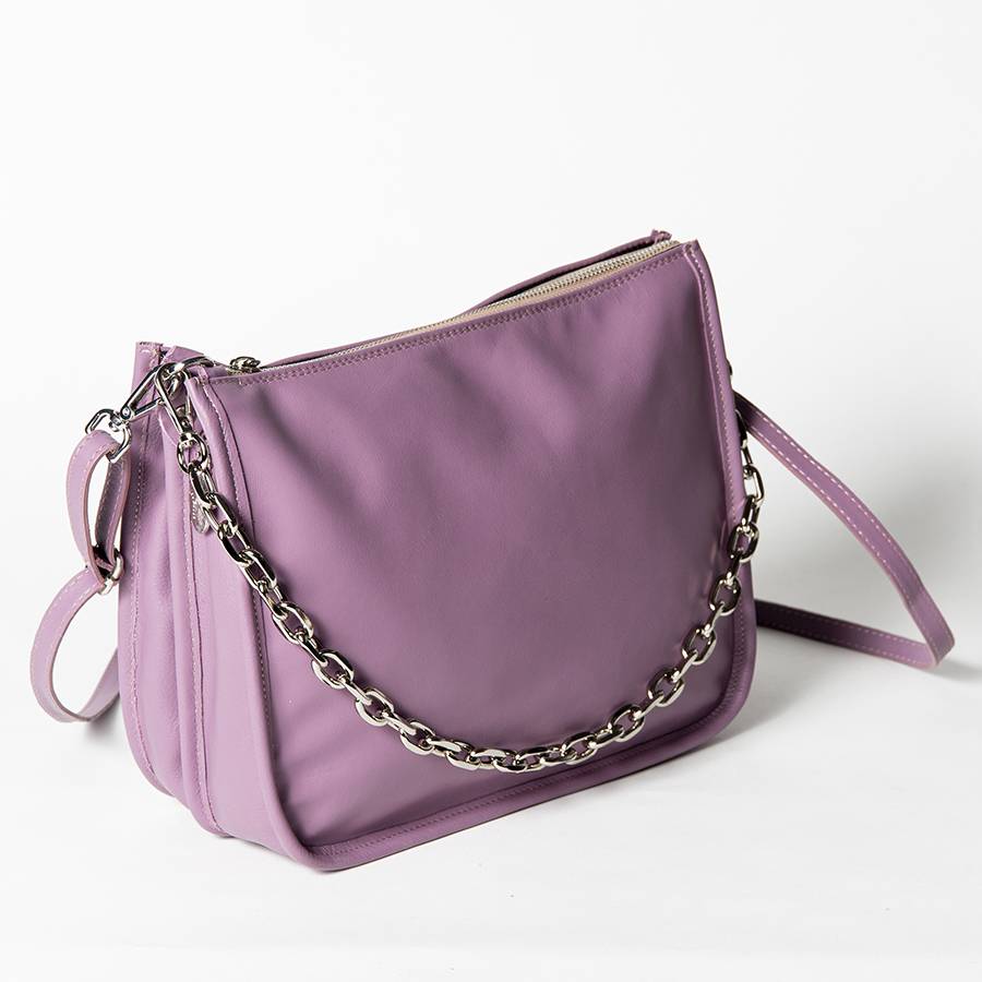 Laura Di Maggio POLLY – Postina in pelle nappa malva Vendita