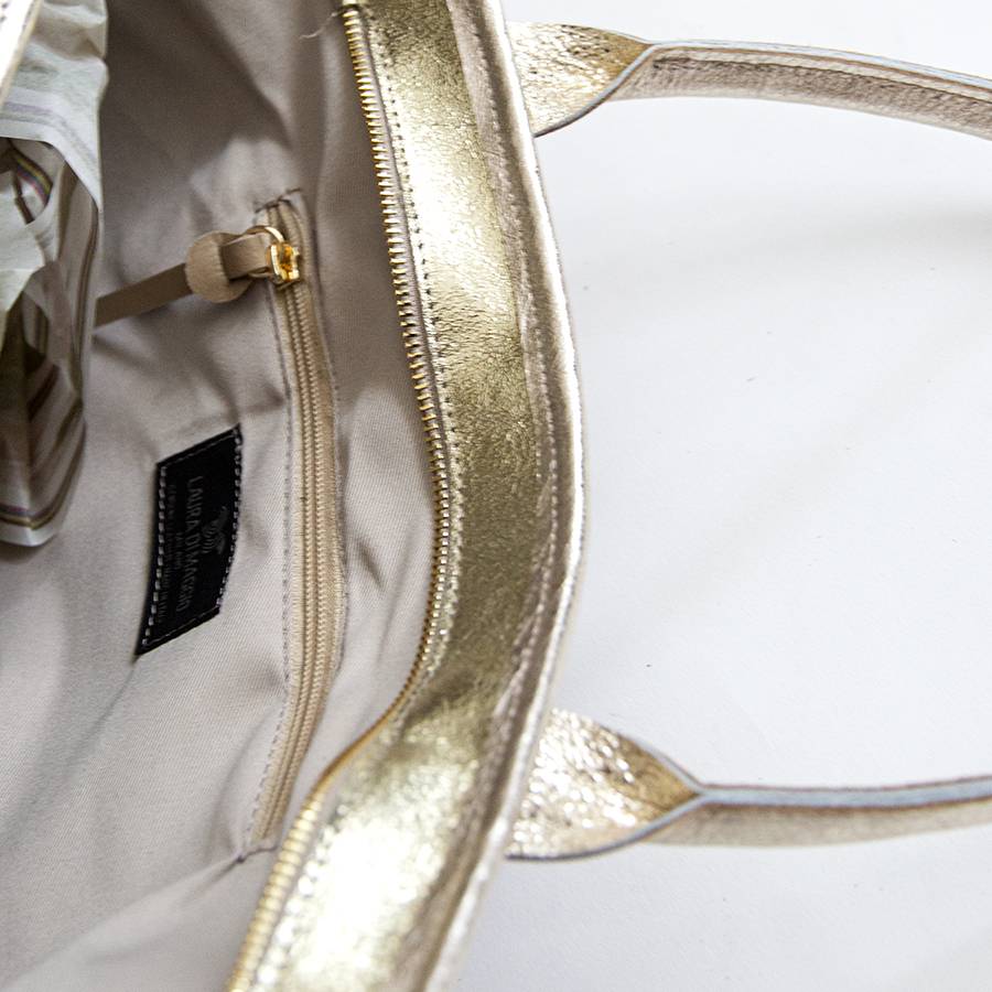 Laura Di Maggio ALTEA – shopping in pelle stampa chiodo bronzo Affare Del Giorno