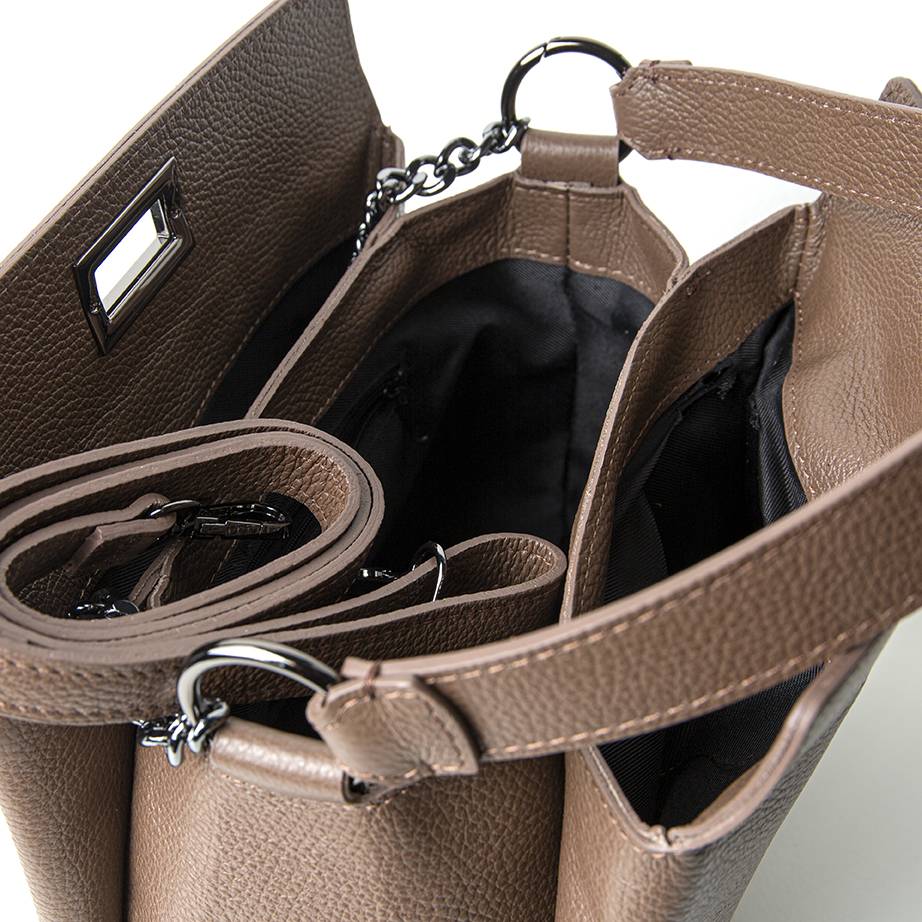 Laura Di Maggio LOLA – borsa in pelle dollaro cioccolato Sconto