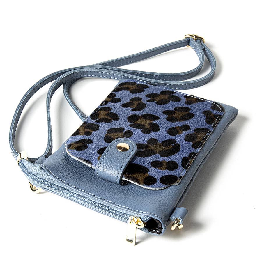 Laura Di Maggio TINY – Porta cellulare in pelle dollaro con cavallino stampa leopardata avio Online