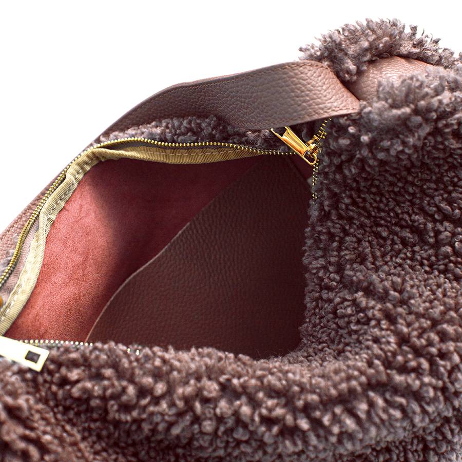 Laura Di Maggio BOUCLE’ – sacca in pelle e pelliccia ecologica rosa Saldi
