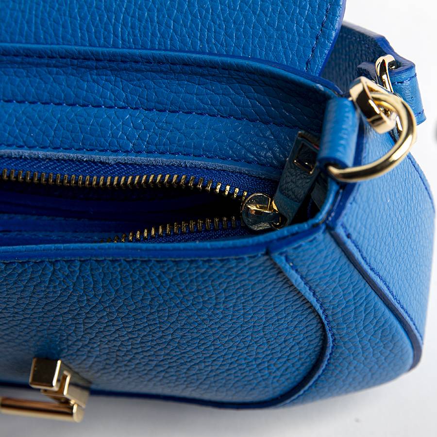 Laura Di Maggio SUSANNE – Postina in pelle dollaro blu Vendita Calda