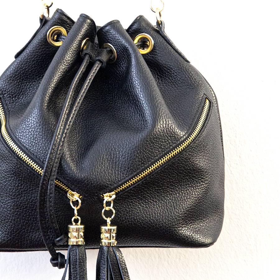 Laura Di Maggio BUCKET – secchiello in pelle nero Soddisfazione Garantita