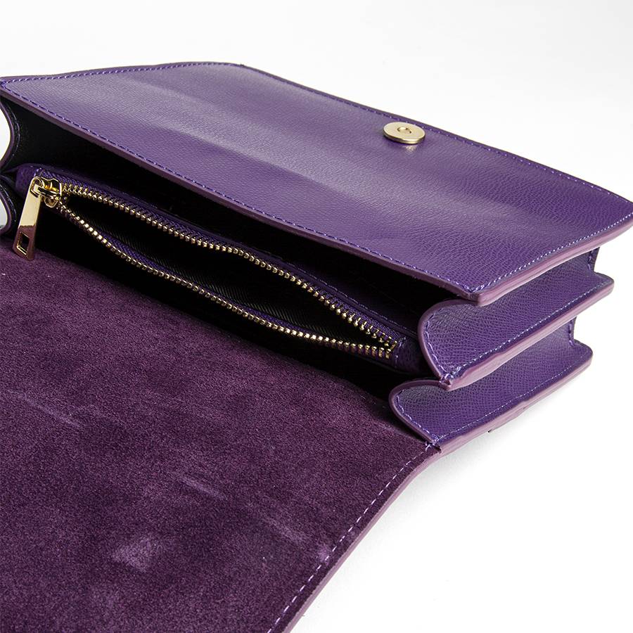 Laura Di Maggio LEA – Postina in pelle saffiano viola Presa