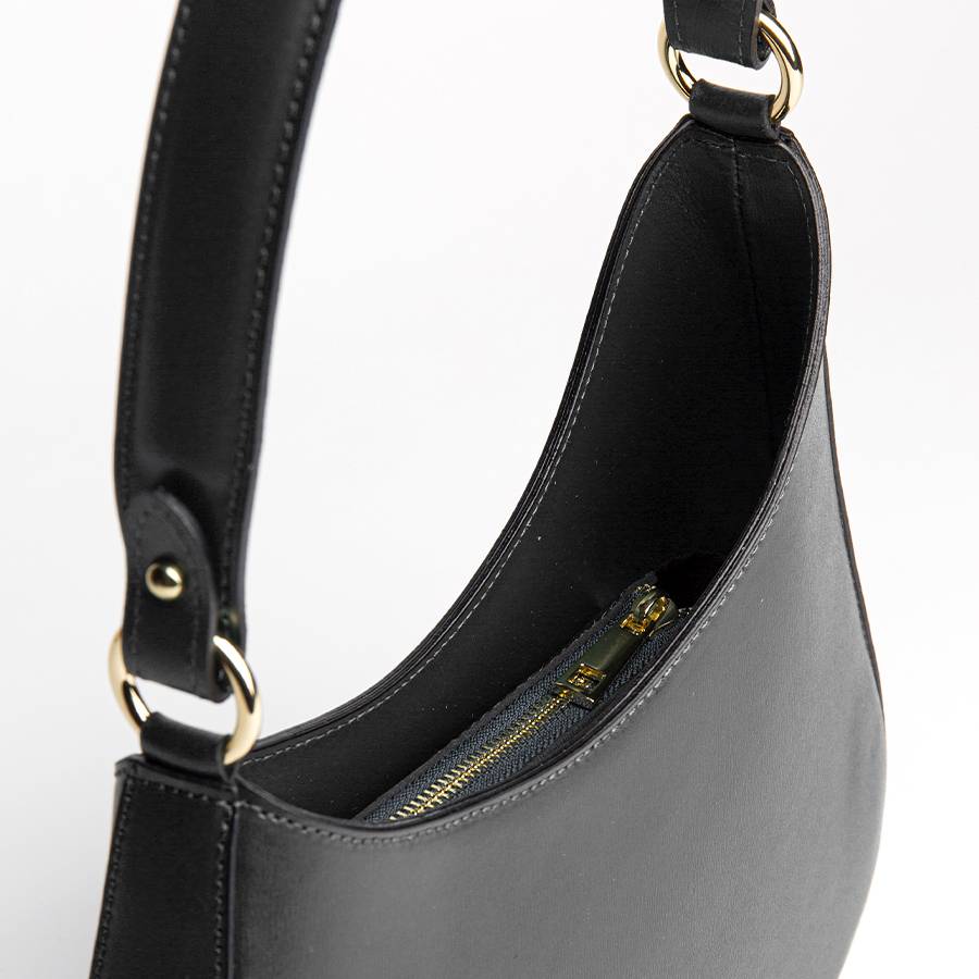 Laura Di Maggio EDI – borsa Hobo in pelle elegant nero Offerta
