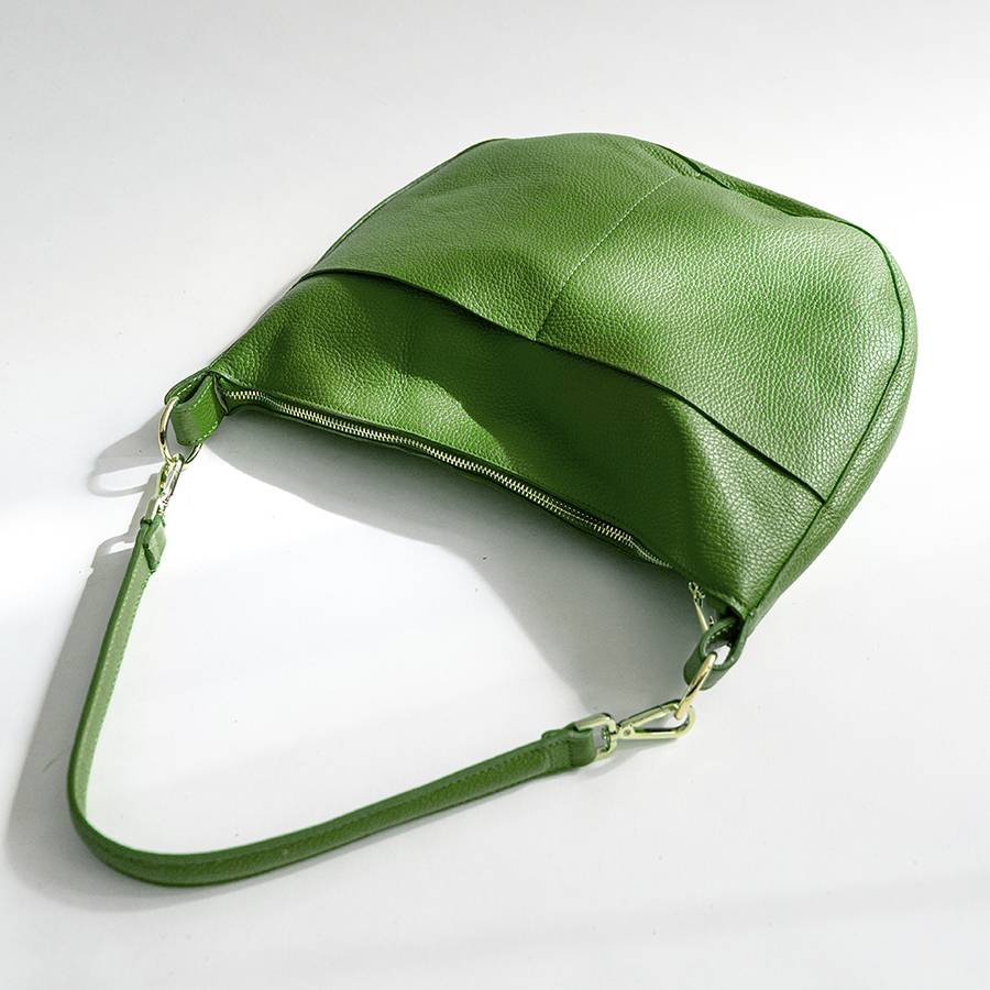 Laura Di Maggio LOREN – Sacca con tasche in pelle verde aloe Outlet