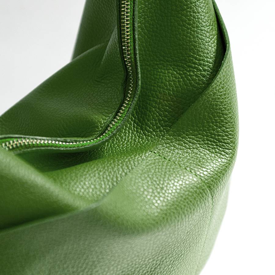 Laura Di Maggio LOREN – Sacca con tasche in pelle verde aloe Outlet