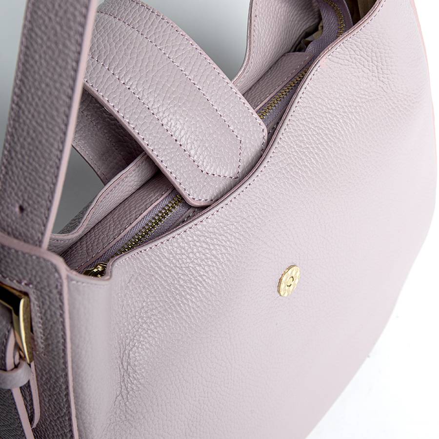 Laura Di Maggio JASMINE – Hobo bag in pelle dollaro orchidea I Più Venduti