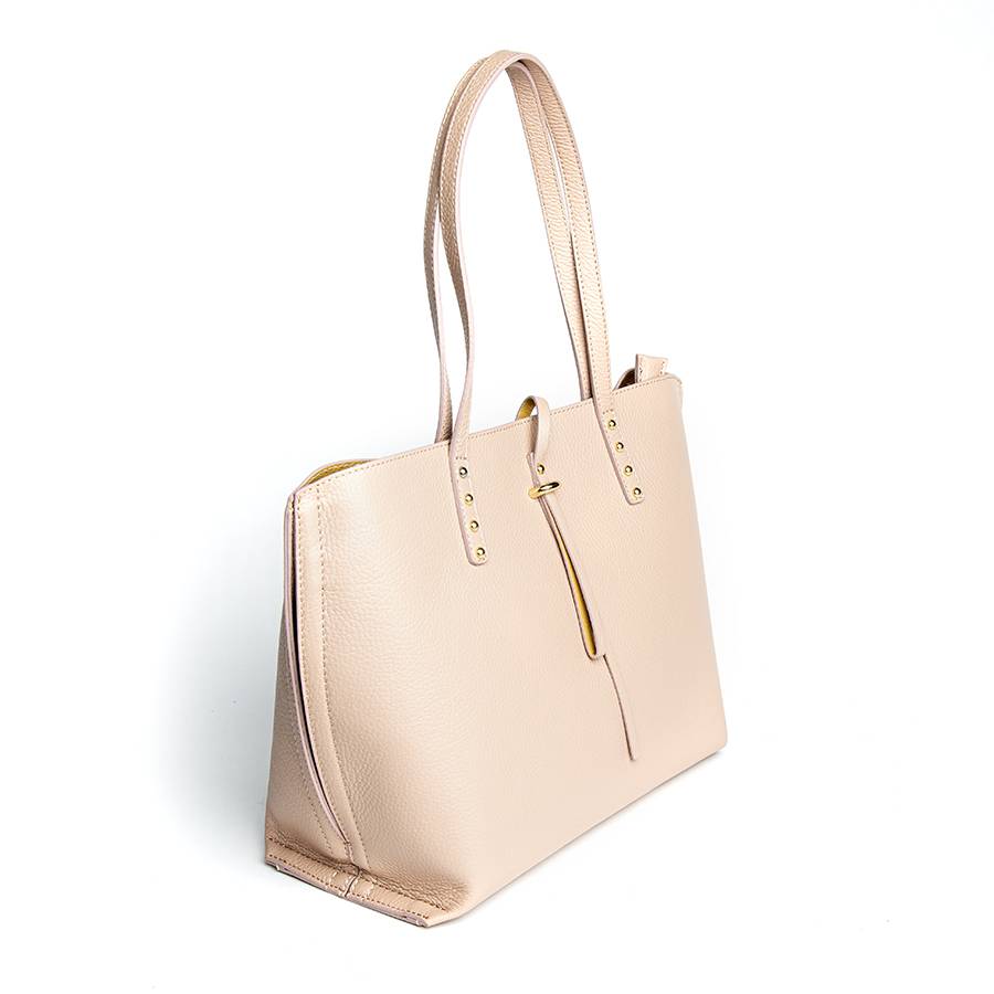 Laura Di Maggio JAMA – Shopping in pelle dollaro rosa cipria Negozio